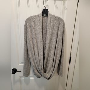 Pink Blush Gray Wrap Vneck Top